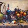 Dessert Table Still Life By Bpoloni 1900-1975 - Oil On Canvas Paintings - By Chau Tran, Pointillism Painting Artist