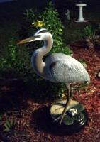 Life Size Great Blue Heron Wildlife Art Sculpture - Cast Epoxy Sculptures - By Chris Dixon, Realistic Sculpture Artist