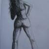 Zumba - Charcoal Chalk Drawings - By Teresa Lewis, Realism Drawing Artist