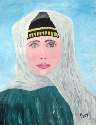 Giuseppe Ferri - Iraq Women - Acrylic On Masonite