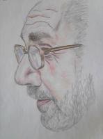 Dad - Pencil  Paper Drawings - By Bella Earlich, Coloured Pencil Drawing Artist
