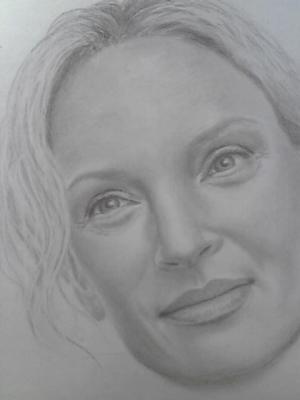 Famous People - Uma - Pencil  Paper