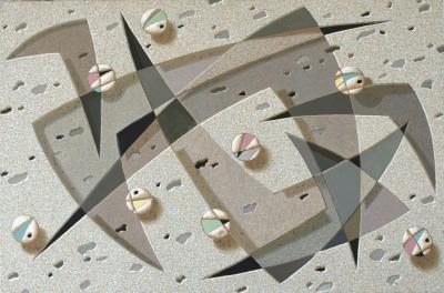 Abstract Works On Canvas - Bumerang - Oil On Canvas