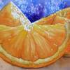 Orange Blues - Watercolor Paintings - By Marisa Gabetta, Impressionist Painting Artist