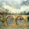 Bridge Of Memories - Watercolor Paintings - By Marisa Gabetta, Impressionist Painting Artist