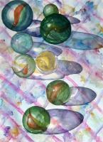 Still Life - Lose Your Marbles - Watercolor