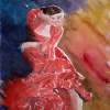 Red Passion - Watercolor Paintings - By Marisa Gabetta, Impressionist Painting Artist