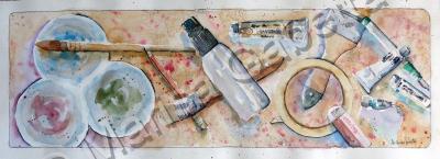 Still Life - Painters Tools - Watercolor