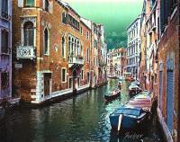 Venice - Colored Pencil Photography - By Robert Fisher, Hand-Colored Photo Print Photography Artist
