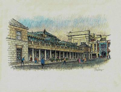 Architectural - London 01 - Ink And Colored Pencil