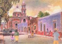 Central Mexico Road Trip - Colored Pencil Mixed Media - By Robert Fisher, Hand-Colored Photo Print Mixed Media Artist