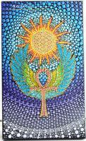 Ankh Key Of Life Dottilism - Acrylic Paint Paintings - By Olesea Arts, Mandala Painting Artist