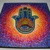 Hamsa Sacred Hand With Eye - Acrylic Paint Paintings - By Olesea Arts, Mandala Painting Artist