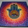 Hamsa Sacred Hand With Eye - Acrylic Paint Paintings - By Olesea Arts, Mandala Painting Artist