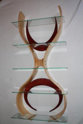 Baltic Birch Shelves - Hour Glass - Wood And Glass