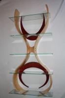 Hour Glass - Wood And Glass Woodwork - By Owen Twitchell, Modern Woodwork Artist