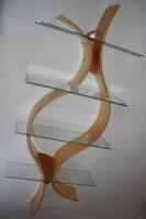 Dancing With Myself - Wood And Glass Woodwork - By Owen Twitchell, Modern Woodwork Artist