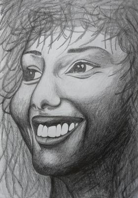 Flat Art - Smile - Pencil Sketch
