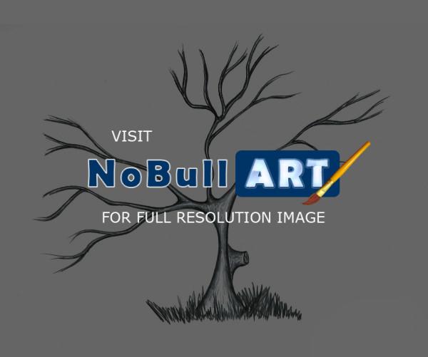 Flat Art - The Tree - Color Pencil Sketch