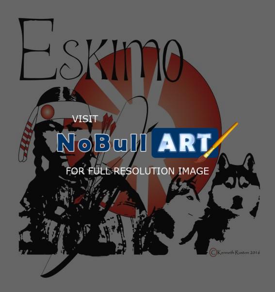 Flat Art - Oriental Native American Indian Eskimo - Adobe Illustrator Cs6