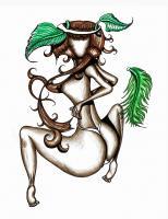Eve Only - Color Pencil Sketch Drawings - By Kenneth Ruxton, Abstract Colour Pencil Drawing Drawing Artist