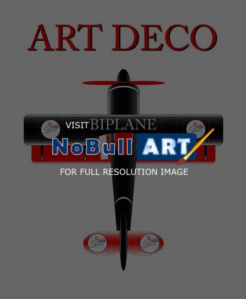 Flat Art - Art Deco Biplane - Adobe Illustrator Cs6