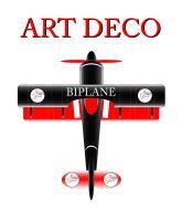 Art Deco Biplane - Adobe Illustrator Cs6 Digital - By Kenneth Ruxton, Abstract Digital Drawing Digital Artist