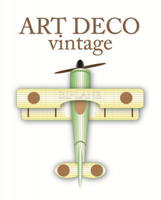 Flat Art - Art Deco Vintage Color Biplane - Adobe Illustrator Cs6