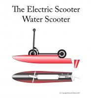 The Electric Scooter Water Scooter - Adobe Illustrator Cs6 Digital - By Kenneth Ruxton, Illustration Digital Artist