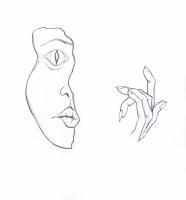 Flat Art - Fragmented Love - Pencil Sketch