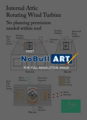 Flat Art - Roof Attic Wind Generator - Adobe Illustrator Cs6
