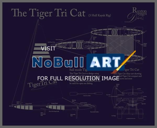 Flat Art - The Tiger Tri Hull Rig - Adobe Illustrator Cs6