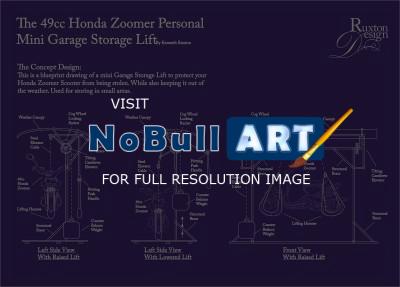 Flat Art - The Honda Zoomer Mini Garage Lift - Adobe Illustrator Cs6