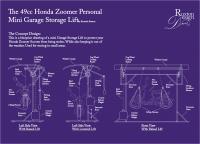 The Honda Zoomer Mini Garage Lift - Adobe Illustrator Cs6 Digital - By Kenneth Ruxton, Illustration Digital Artist