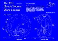 The Honda Rukus Wave Bouncer - Adobe Illustrator Cs6 Drawings - By Kenneth Ruxton, Illustration Drawing Artist