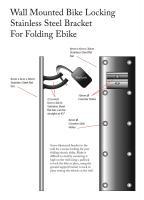 Flat Art - Folding E-Bike Wall Mounted Lock - Adobe Illustrator Cs6