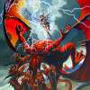 Fall Of The Hydra - Acrylic Paintings - By Stan Morrison, Fantasy Painting Artist