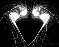 2 Pixies - Digital Digital - By Orbital Decay, Black And White Digital Artist