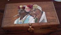 Painted Cigar Boxes - Cigar Ladies - Gouache