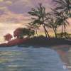 Hawaiian Sunset - Acrylic On Illustration Board Paintings - By Harry Walton, Realistic Impressionism Painting Artist