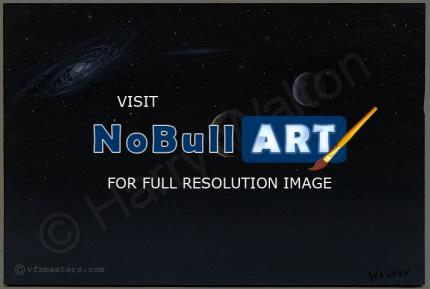 Production Design - Celestial Bodies - Acrylic On Illustration Board