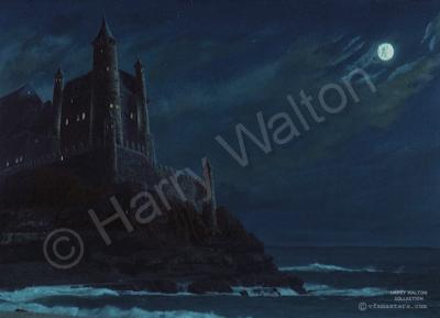 Matte Painting - Alcazar Castle - Oil On Masonite