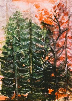 Nature - Winter Forest - Watercolors