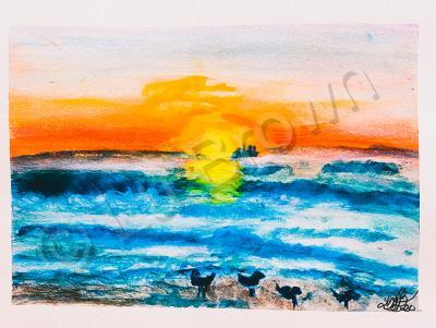 Nature - South Padre Beach - Watercolors