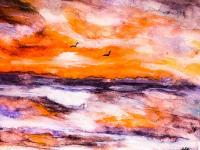 Rough - Watercolors Paintings - By Lu Brown, Freeform Painting Artist