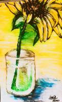 Sun In A Jar  Sold - Watercolors Paintings - By Lu Brown, Freeform Painting Artist