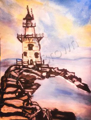 Nature - Northern Lighthouse Sold - Watercolors