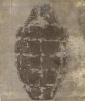 Grenade - Lithography Printmaking - By Alexa Karabin, Monoprint Printmaking Artist