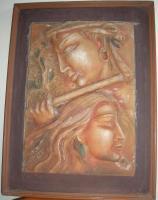 Hand Created Wall Mural - Terracotta Sculptures - By Vijender Jain, Hand Made And Hand Painted Sculpture Artist