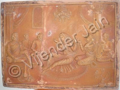 Single Collection - Handmade Wall Mural In Terracotta - Terracotta